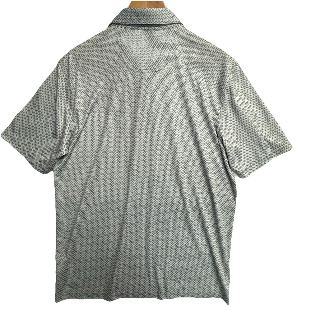 Greg Norman ML75 Polo Shirt L Gray Pattern Solar XP Golf NWT Mens - Picture 2 of 13